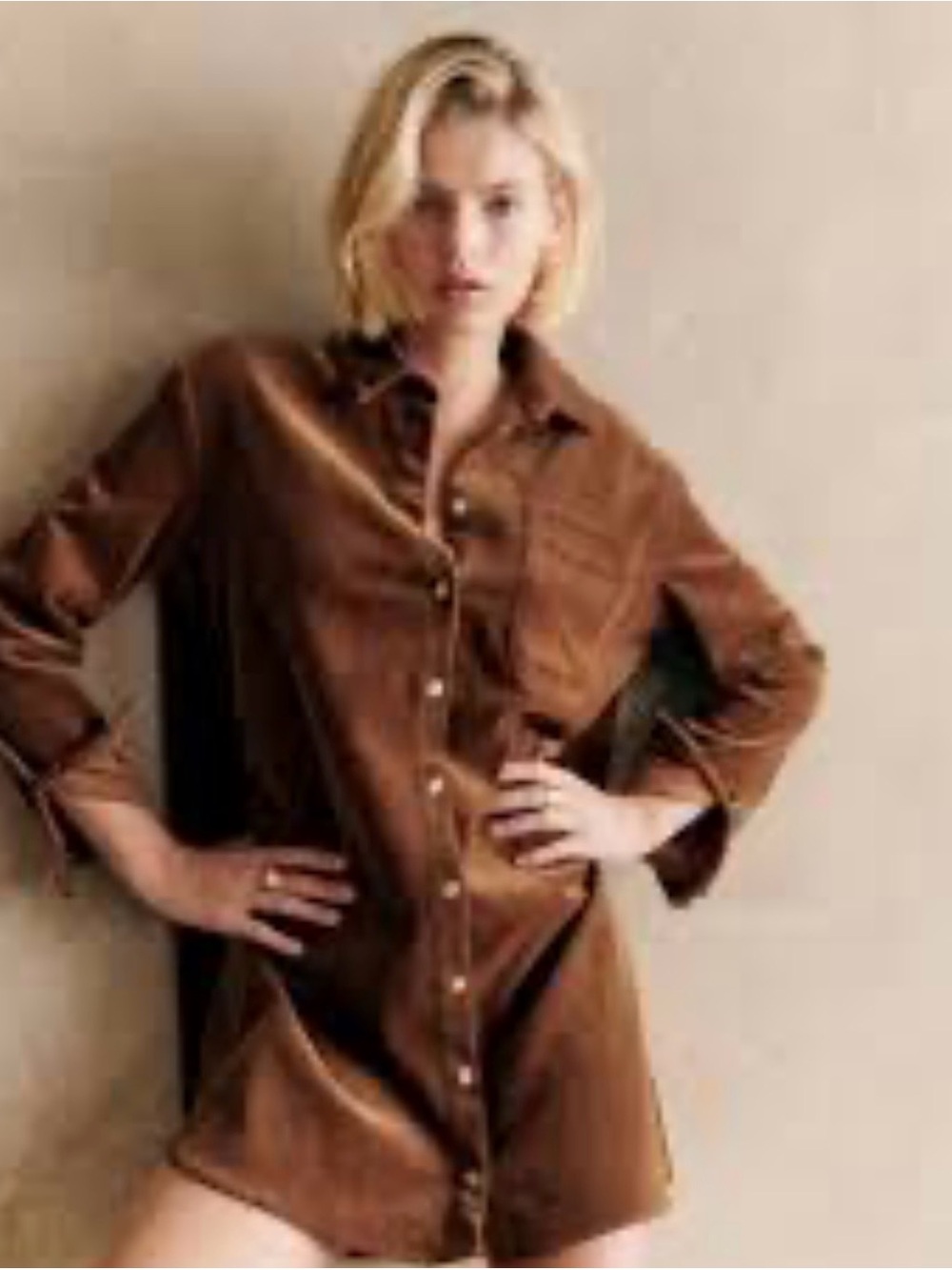 Sezane Shirt Dress Sz 38 Med US 6 oversized